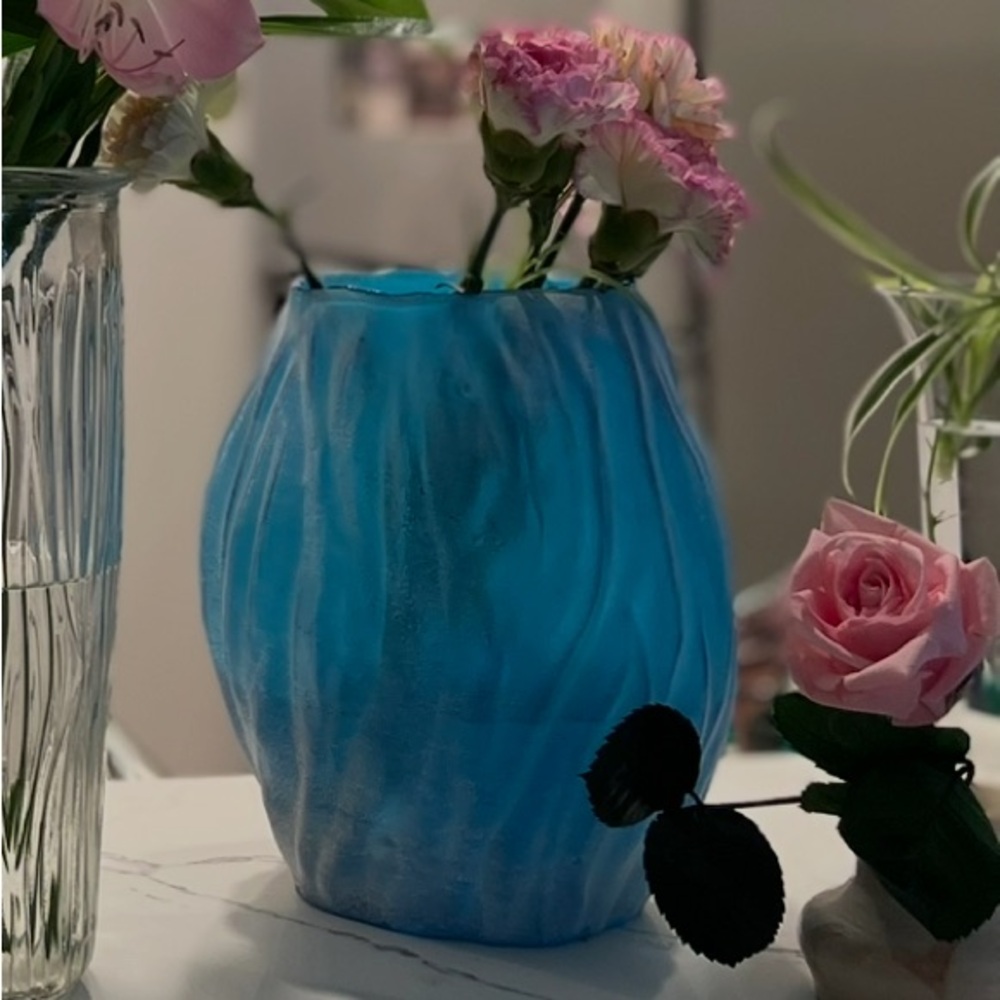 Blue Textured Vase one of the kind - Picture 6 of 10